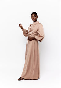 Anesa Balloon Sleeve Maxi Dress - Mocha