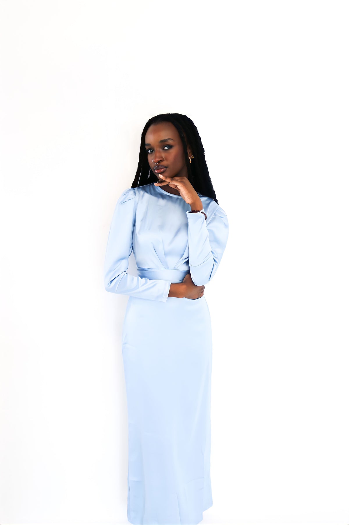 Malika Maxi Dress- Light Blue